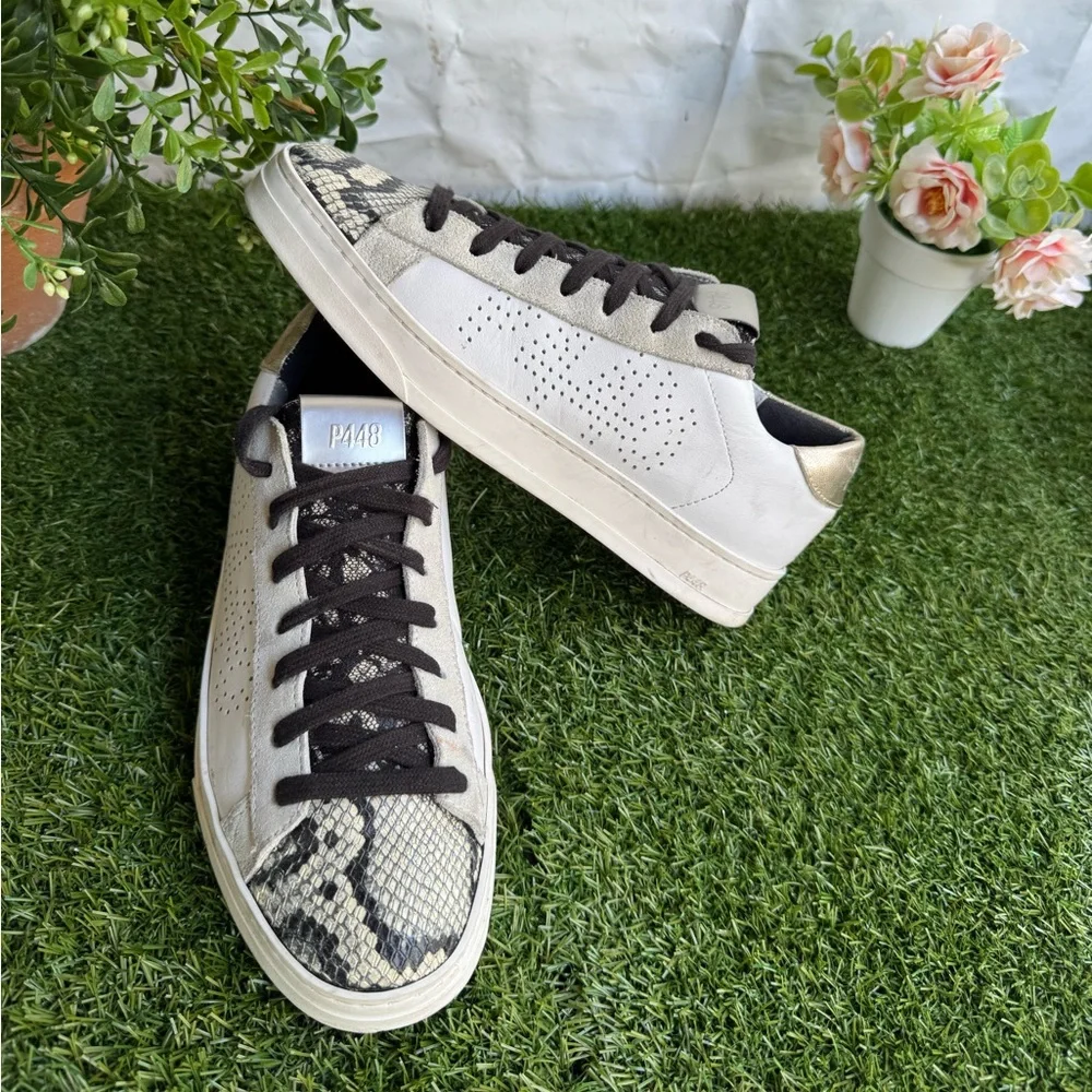 P448 women’s sneakers Black and White Sneakers size 38 US 8 - Picture 3 of 11
